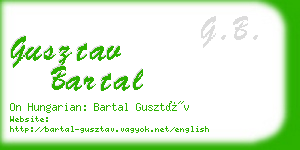 gusztav bartal business card